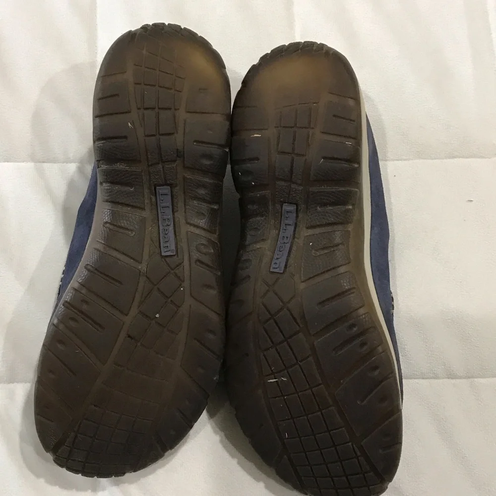 L.L. Bean Women's Primaloft Suede Blue Slip-On Loafers